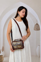 Kutchhi Brown Jari Hut - The Sling