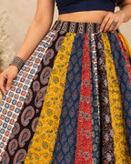 Ajarakh Multi Kali Cotton Skirt