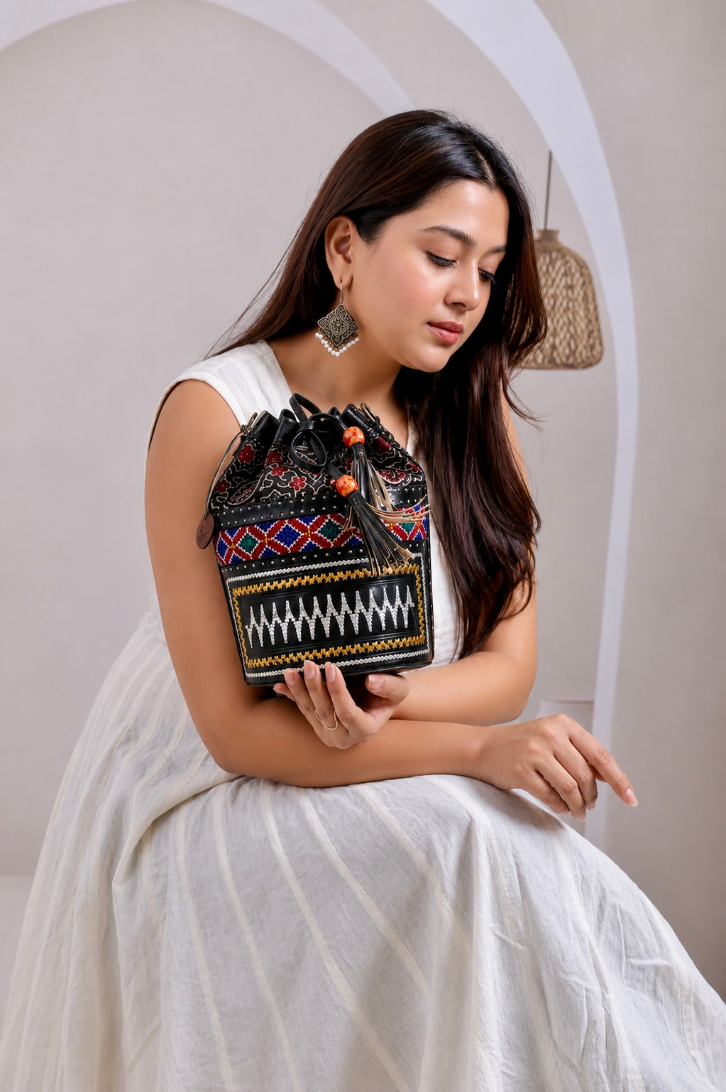 Black Ajarakh Jat - The Potli Bag
