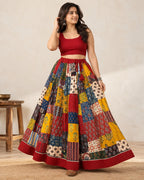 Ajarakh Patchwork Cotton Skirts