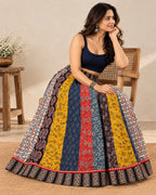 Ajarakh Multi Kali Cotton Skirt