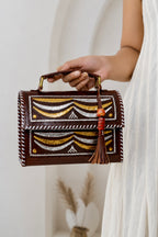 Kutchhi Brown Jari Hut - The Sling