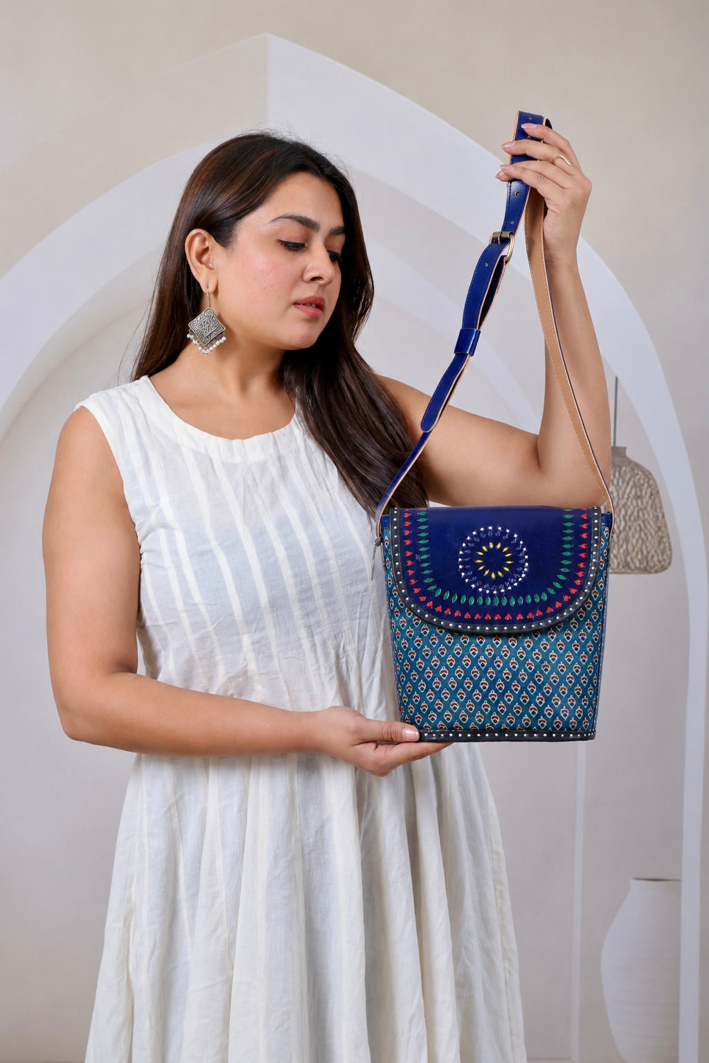 Indigo Ajarakh Bucket - The sling