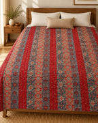 Handcrafted Ajarakh Patchwork Cotton Quilt / Rajai /Bedcover