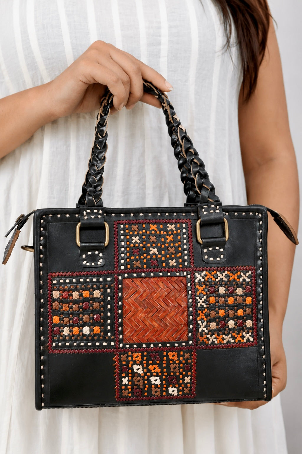 Black Kutchhi Chokor - The Handbag/Slingbag