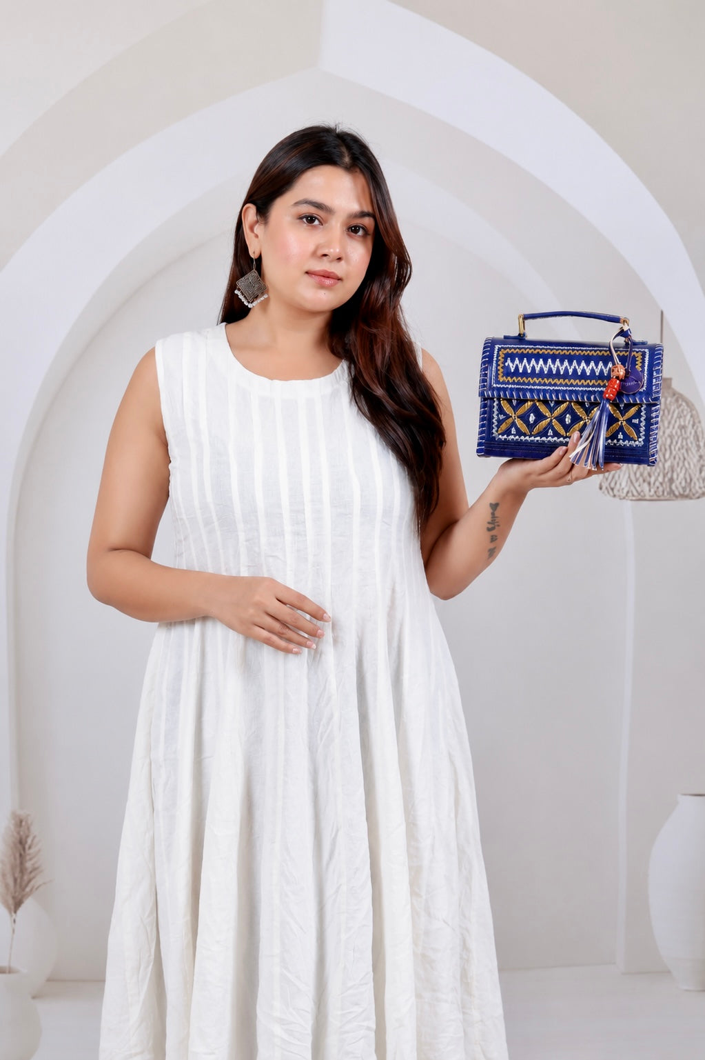 Kutchhi Blue Jari Hut - The Sling