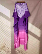 Shibori Modal Plain Multi Kaftan - Unstiched
