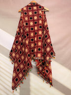 Ajarakh Soft Cotton Tassel Shrug