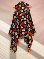 Ajarakh Soft Cotton Tassel Shrug