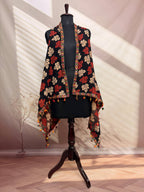 Ajarakh Soft Cotton Tassel Shrug