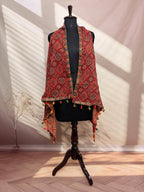 Ajarakh Soft Cotton Tassel Shrug