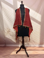 Ajarakh Soft Cotton Tassel Shrug