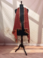 Ajarakh Soft Cotton Tassel Shrug