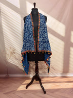 Indigi Blockprint Soft Cotton Tassel Shrug