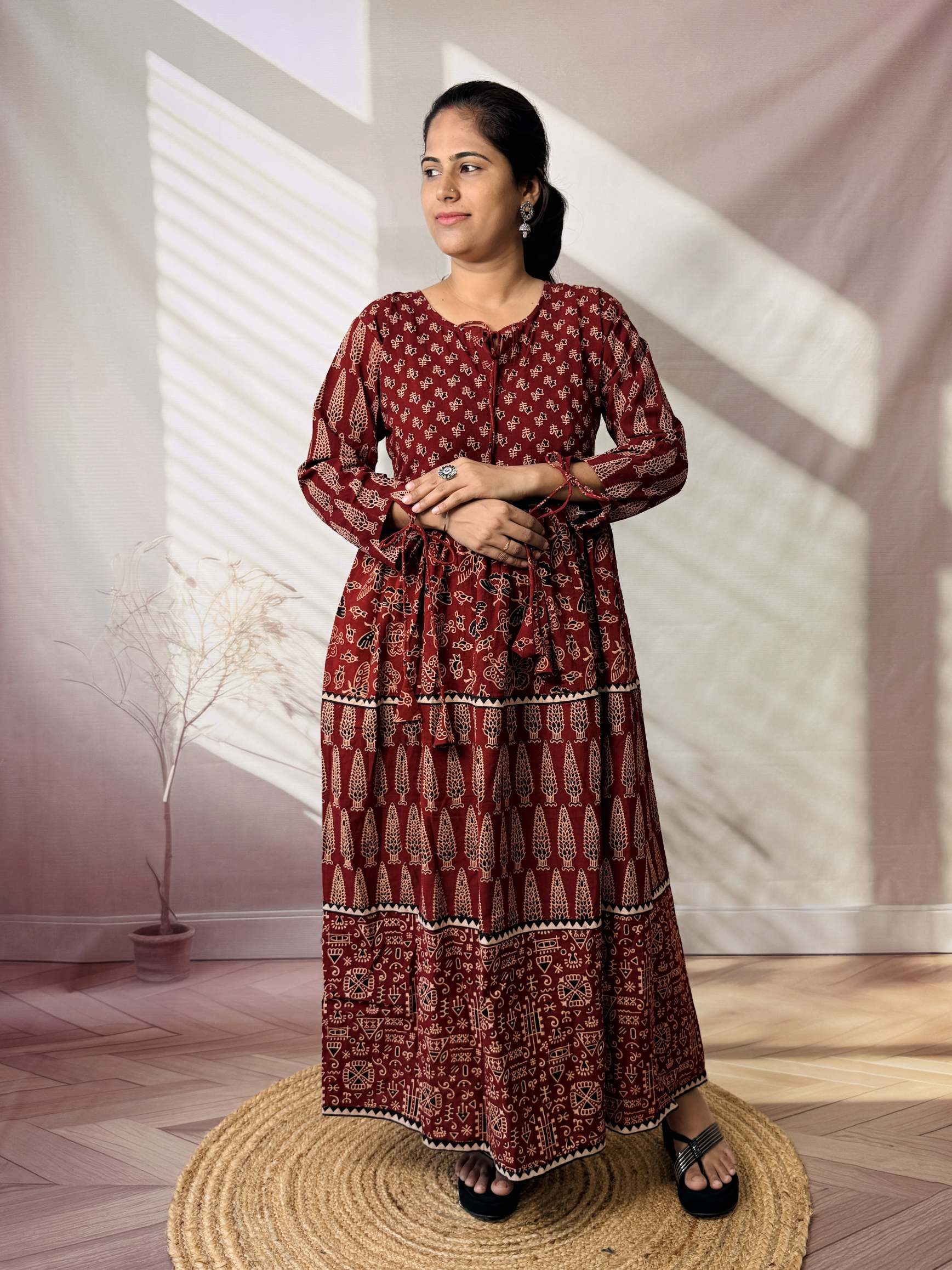Naira Ajarakh Tessal Cotton Long Kurti/One Piece