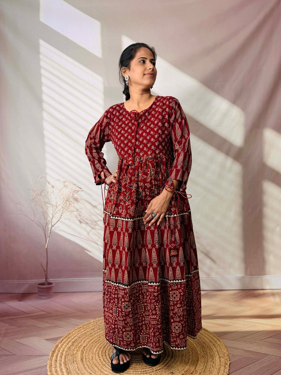 Naira Ajarakh Tessal Cotton Long Kurti/One Piece
