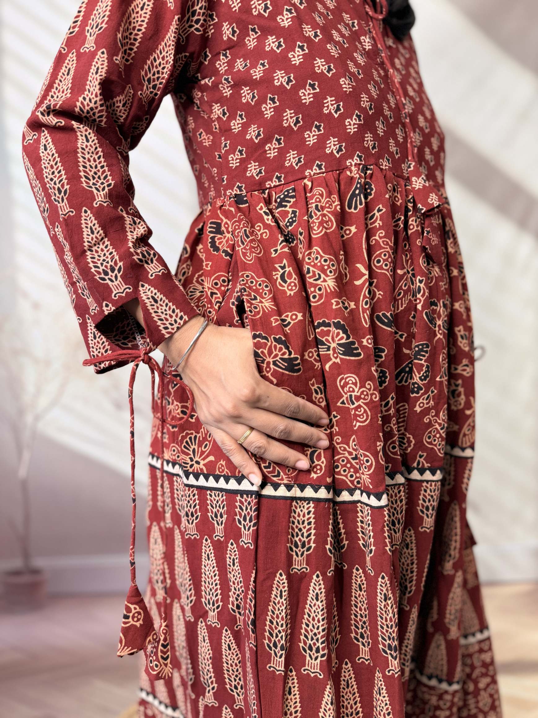 Naira Ajarakh Tessal Cotton Long Kurti/One Piece