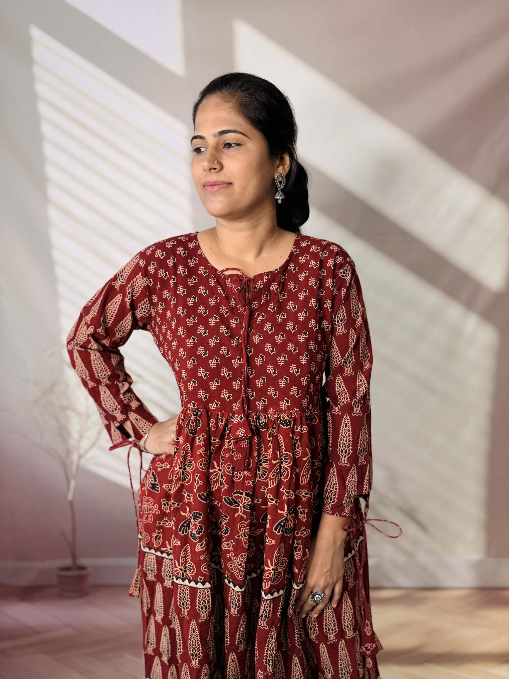 Naira Ajarakh Tessal Cotton Long Kurti/One Piece