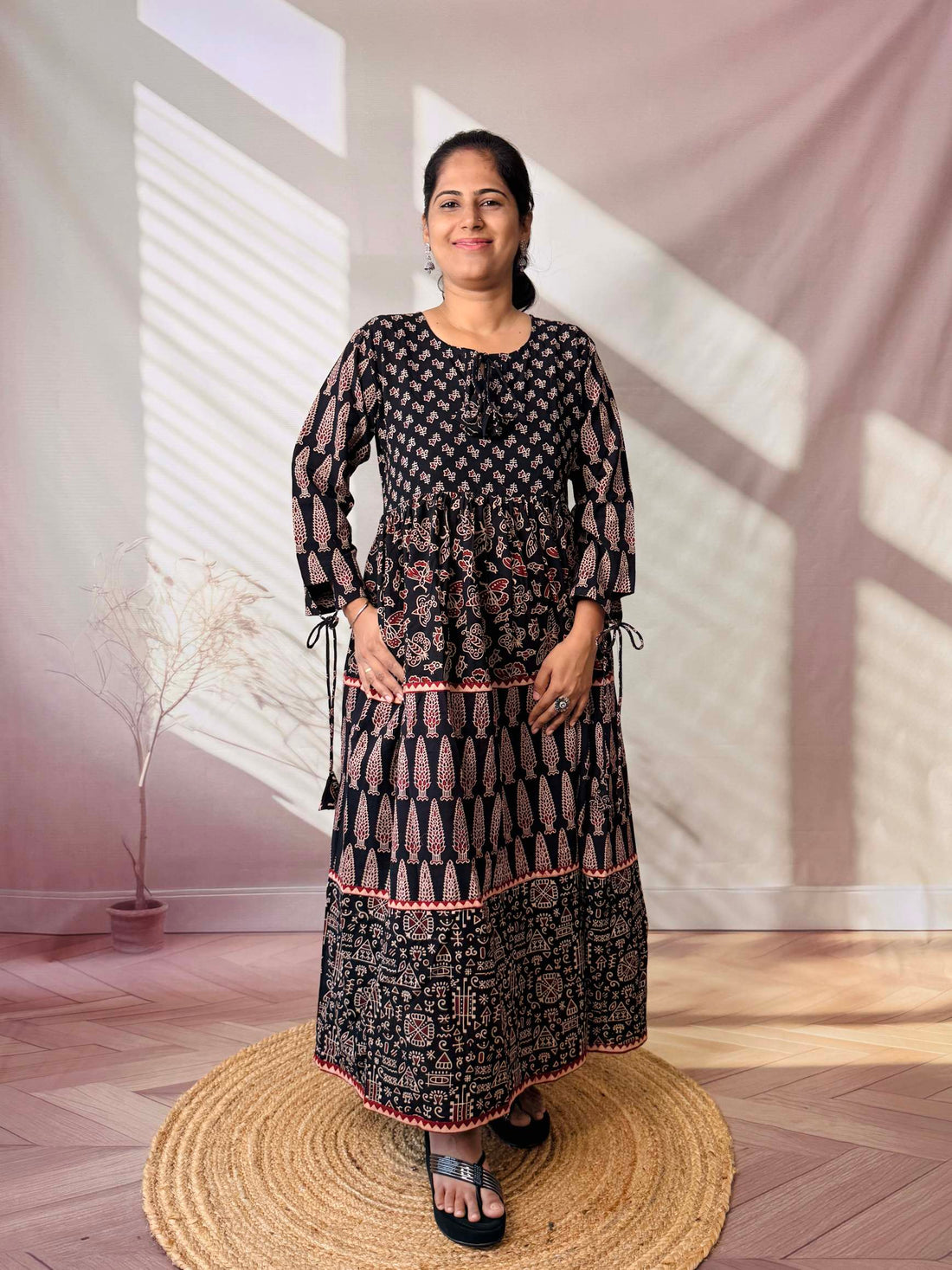 Naira Ajarakh Tessal Cotton Long Kurti/One Piece