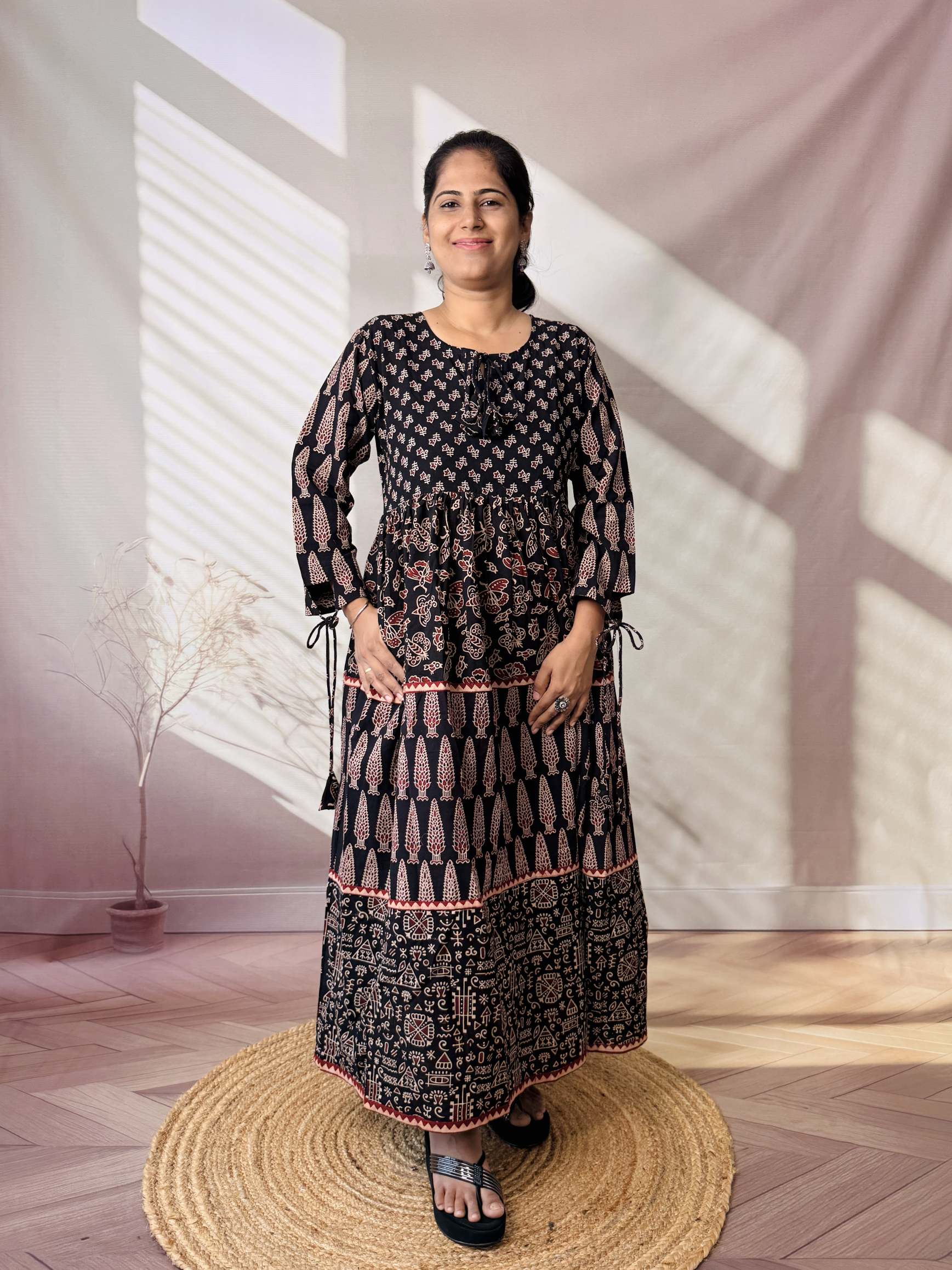 Naira Ajarakh Tessal Cotton Long Kurti/One Piece