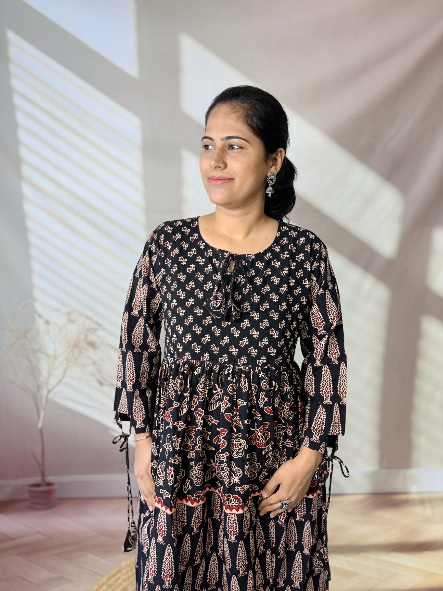 Naira Ajarakh Tessal Cotton Long Kurti/One Piece