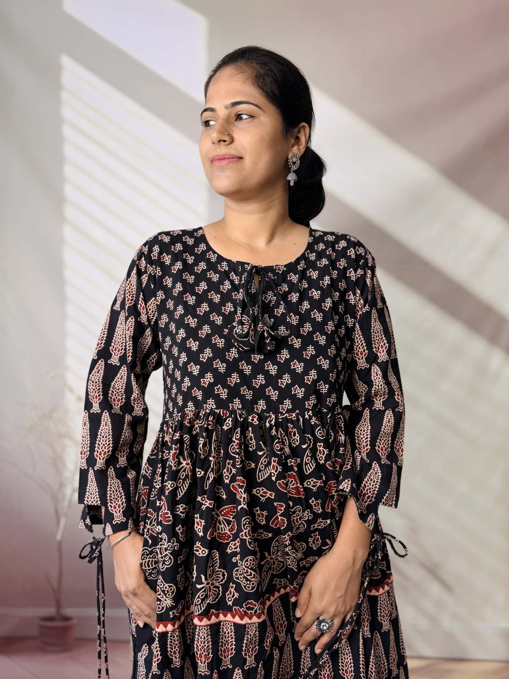 Naira Ajarakh Tessal Cotton Long Kurti/One Piece