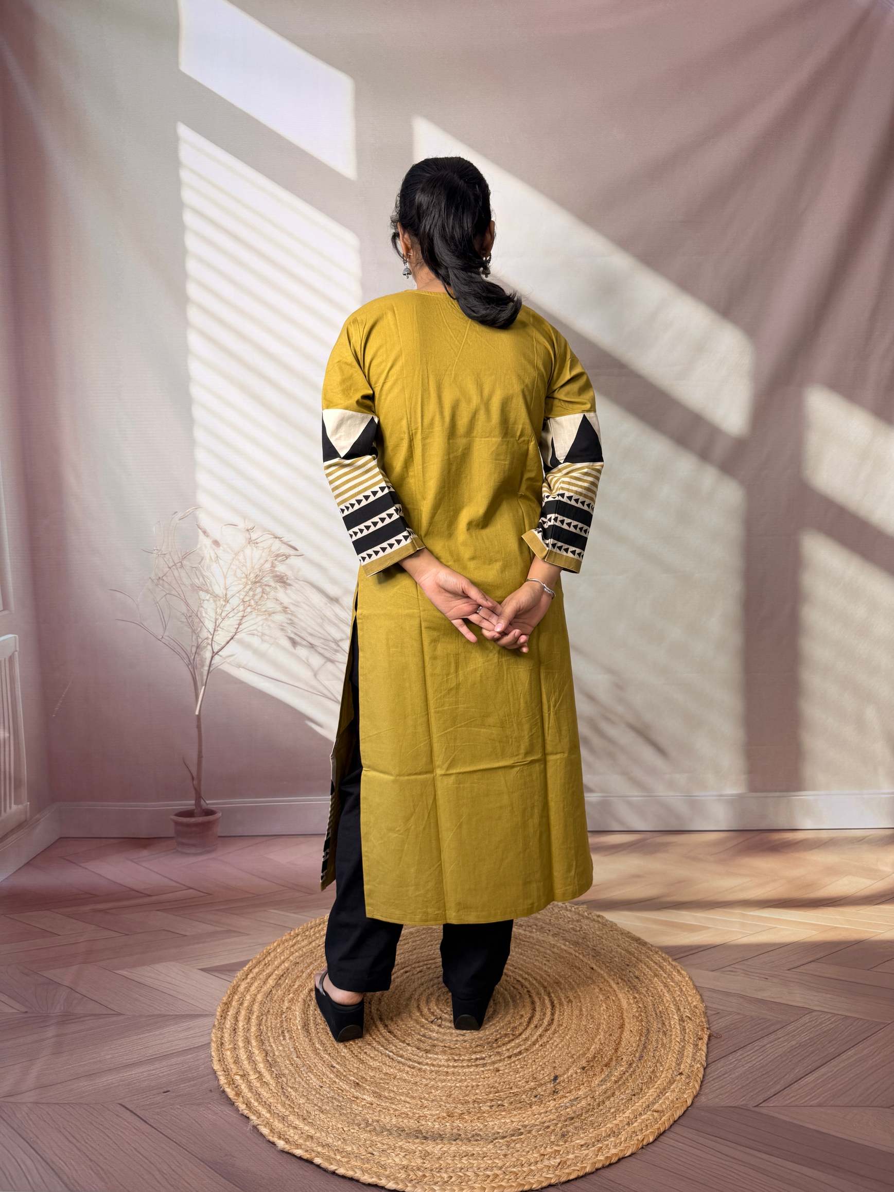 Bhoomi Ajarakh Dot Cotton Straight Kurti