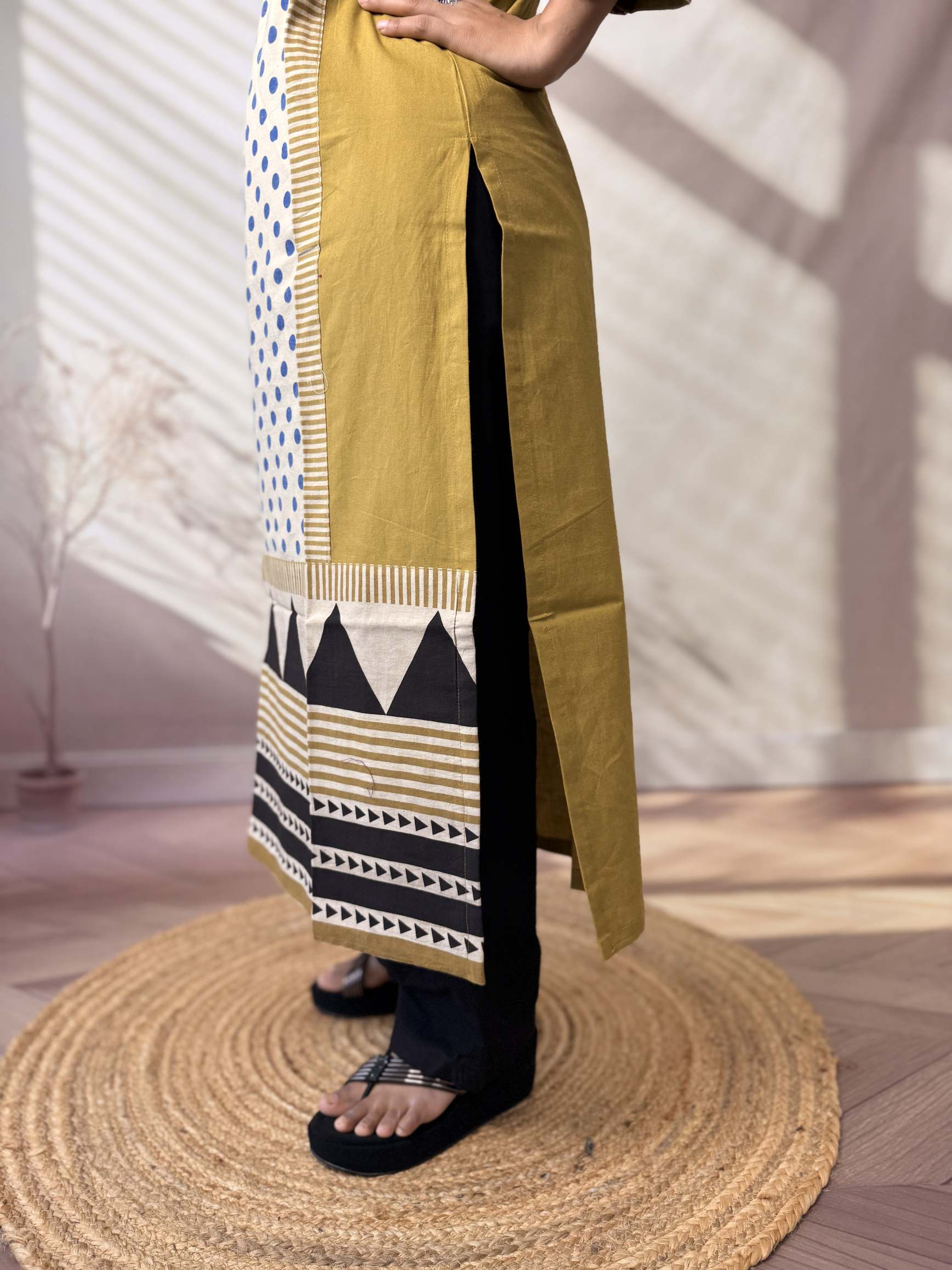 Bhoomi Ajarakh Dot Cotton Straight Kurti