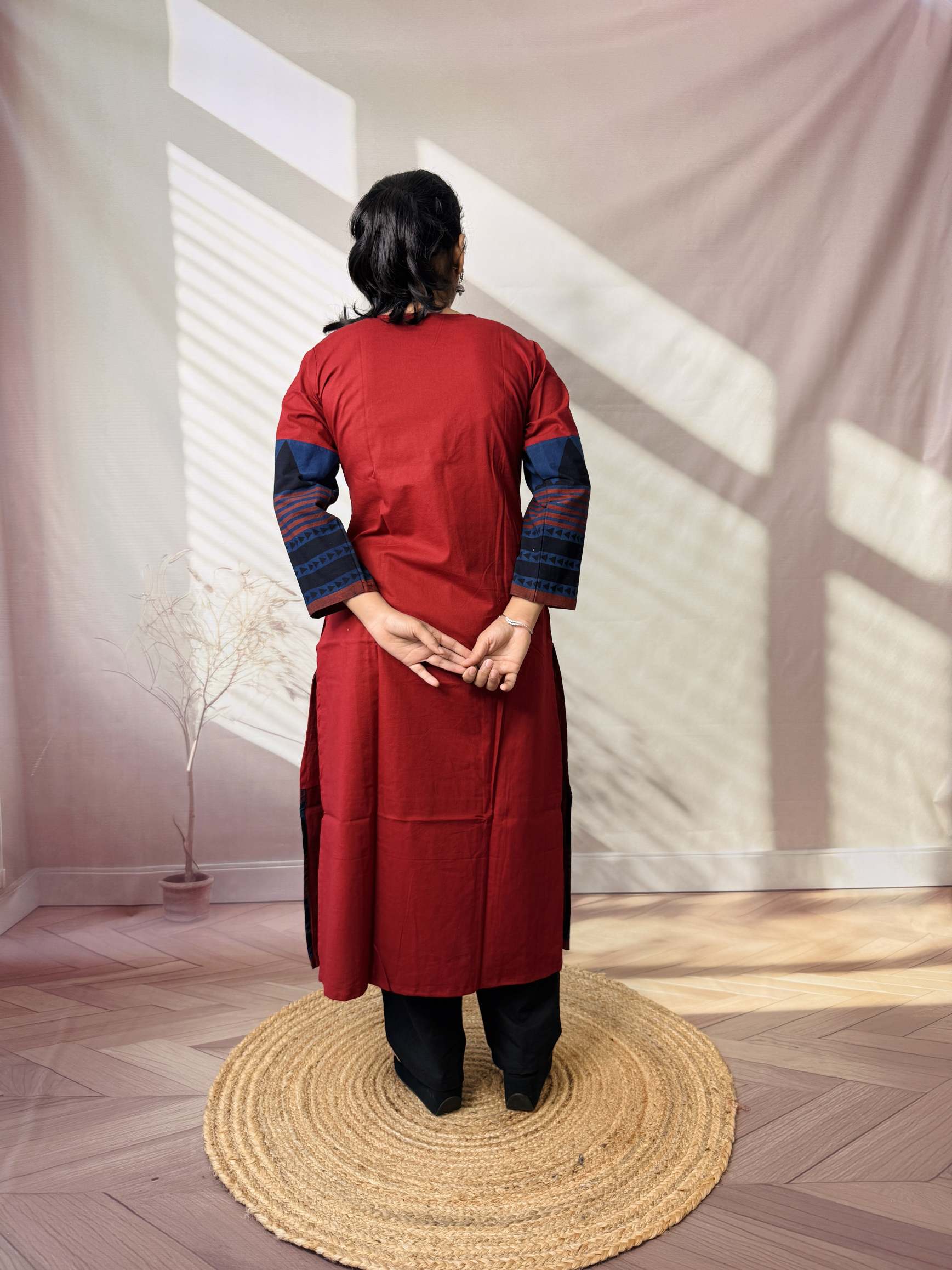 Bhoomi Ajarakh Dot Cotton Straight Kurti