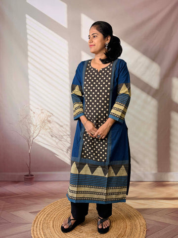 Bhoomi Ajarakh Dot Cotton Straight Kurti