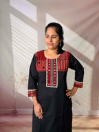 Grisha Plain Ajarakh Mirror Cotton Straight Kurti