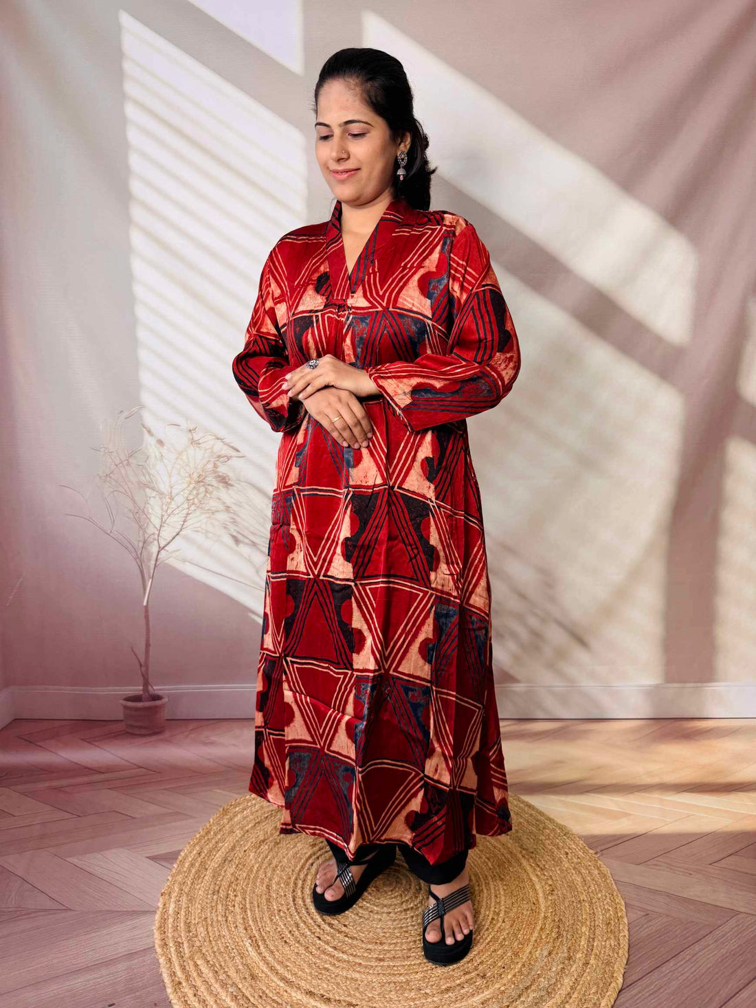 Keshvi Ajarakh Modal Silk One piece Kurti