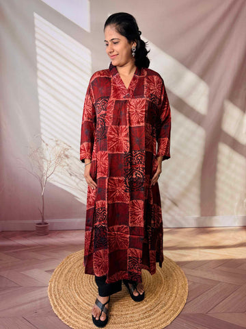 Keshvi Ajarakh Modal Silk One piece Kurti