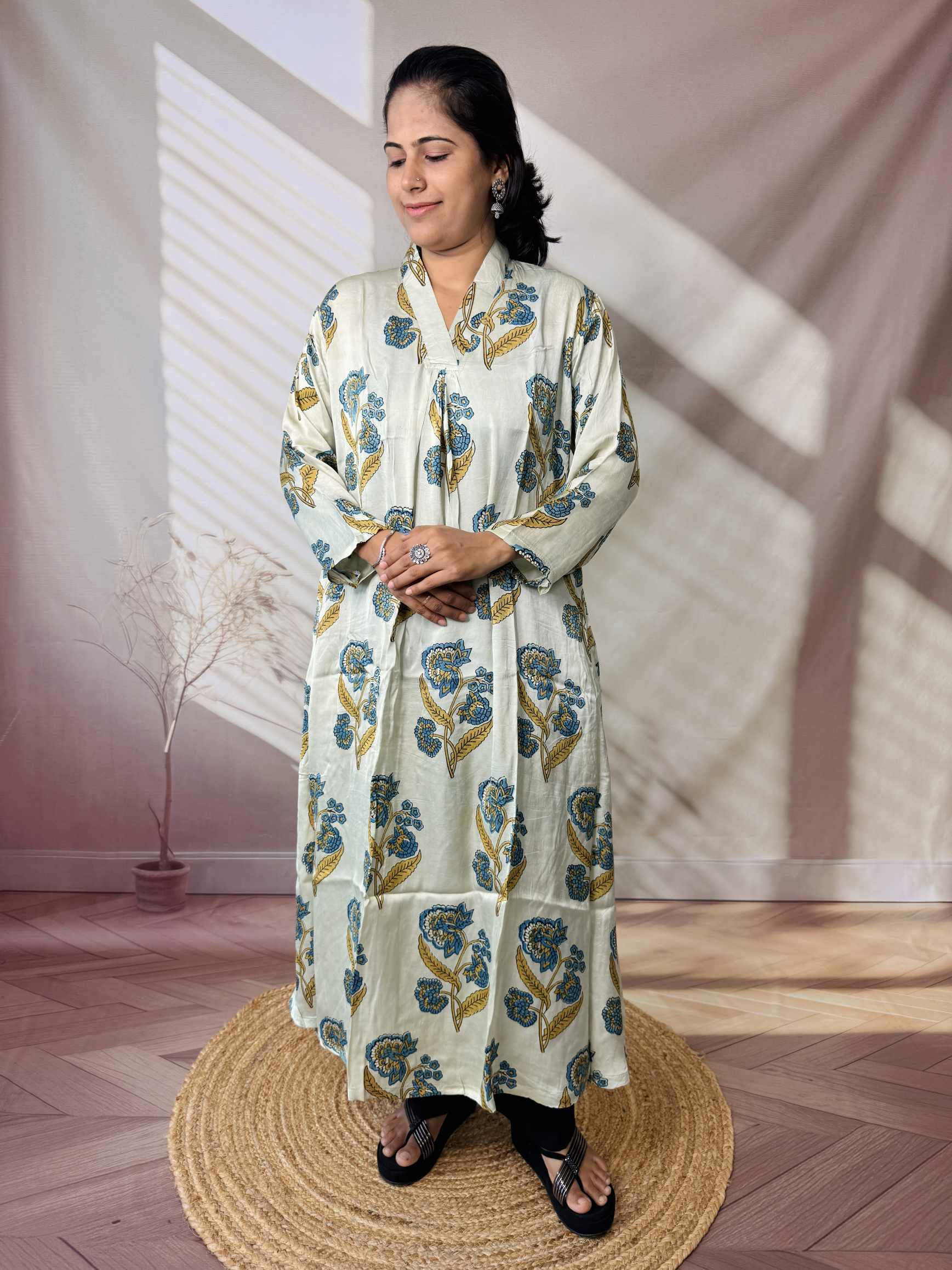 Keshvi Ajarakh Modal Silk One piece Kurti