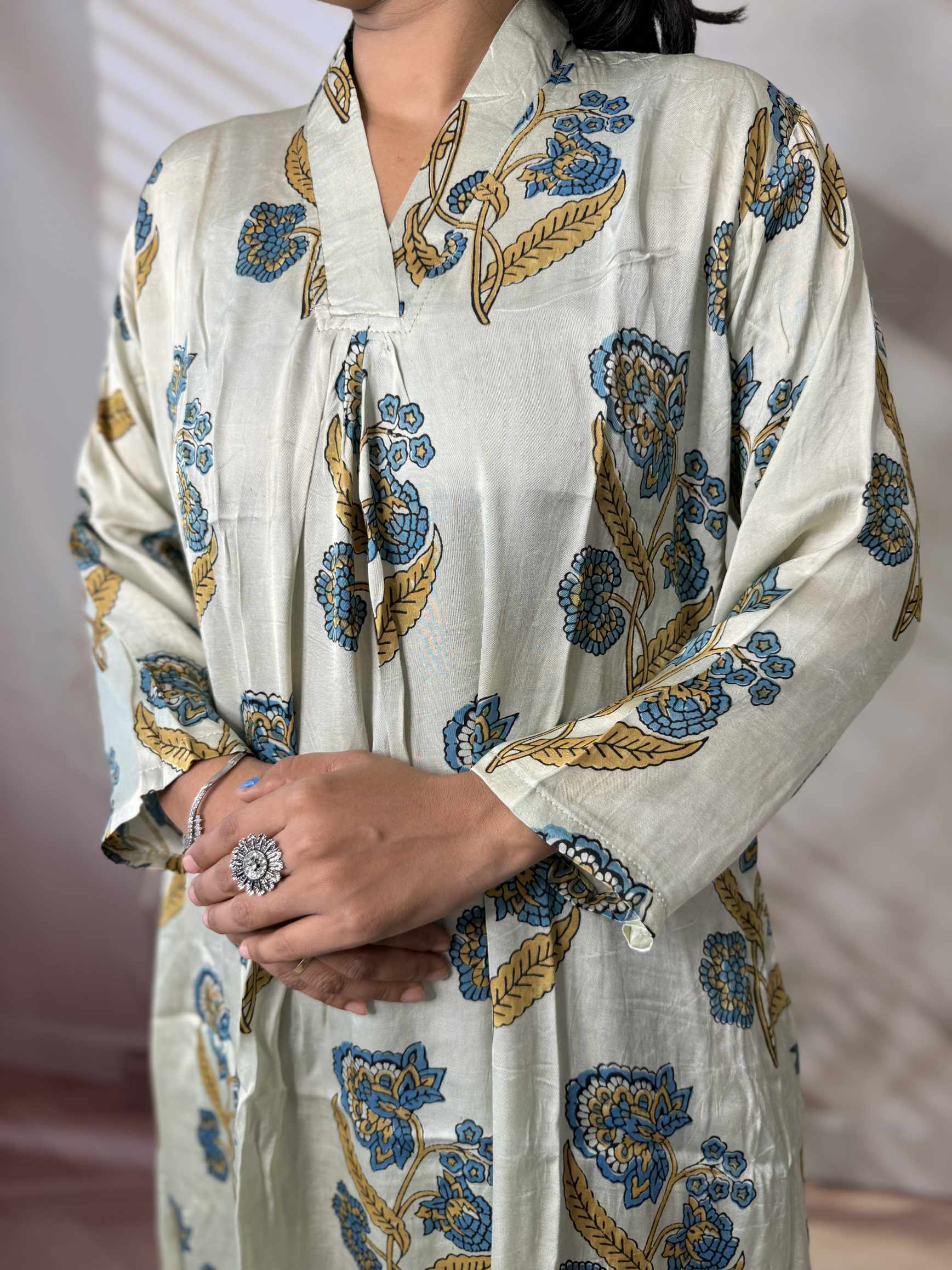 Keshvi Ajarakh Modal Silk One piece Kurti