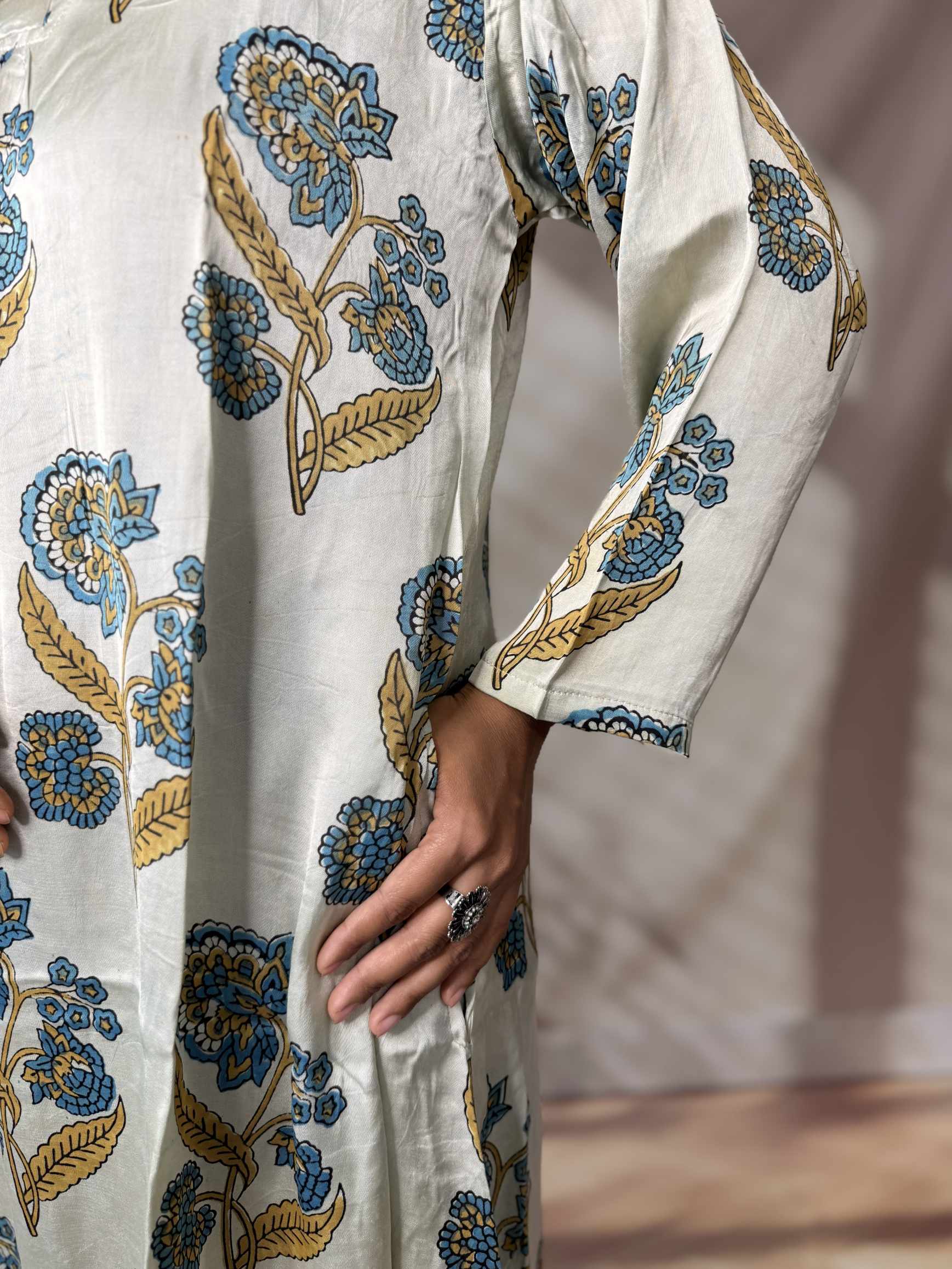 Keshvi Ajarakh Modal Silk One piece Kurti