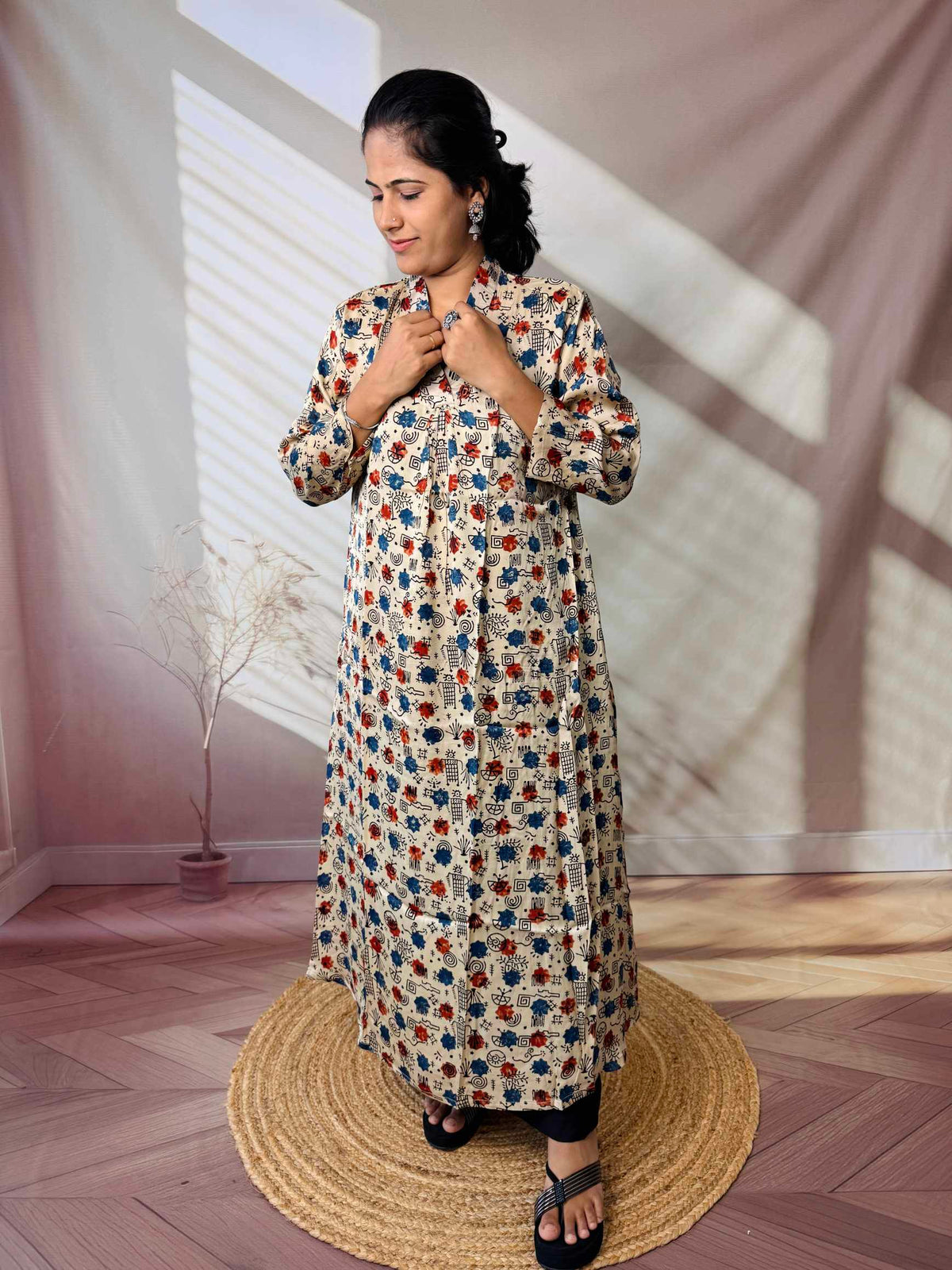 Keshvi Ajarakh Modal Silk One piece Kurti