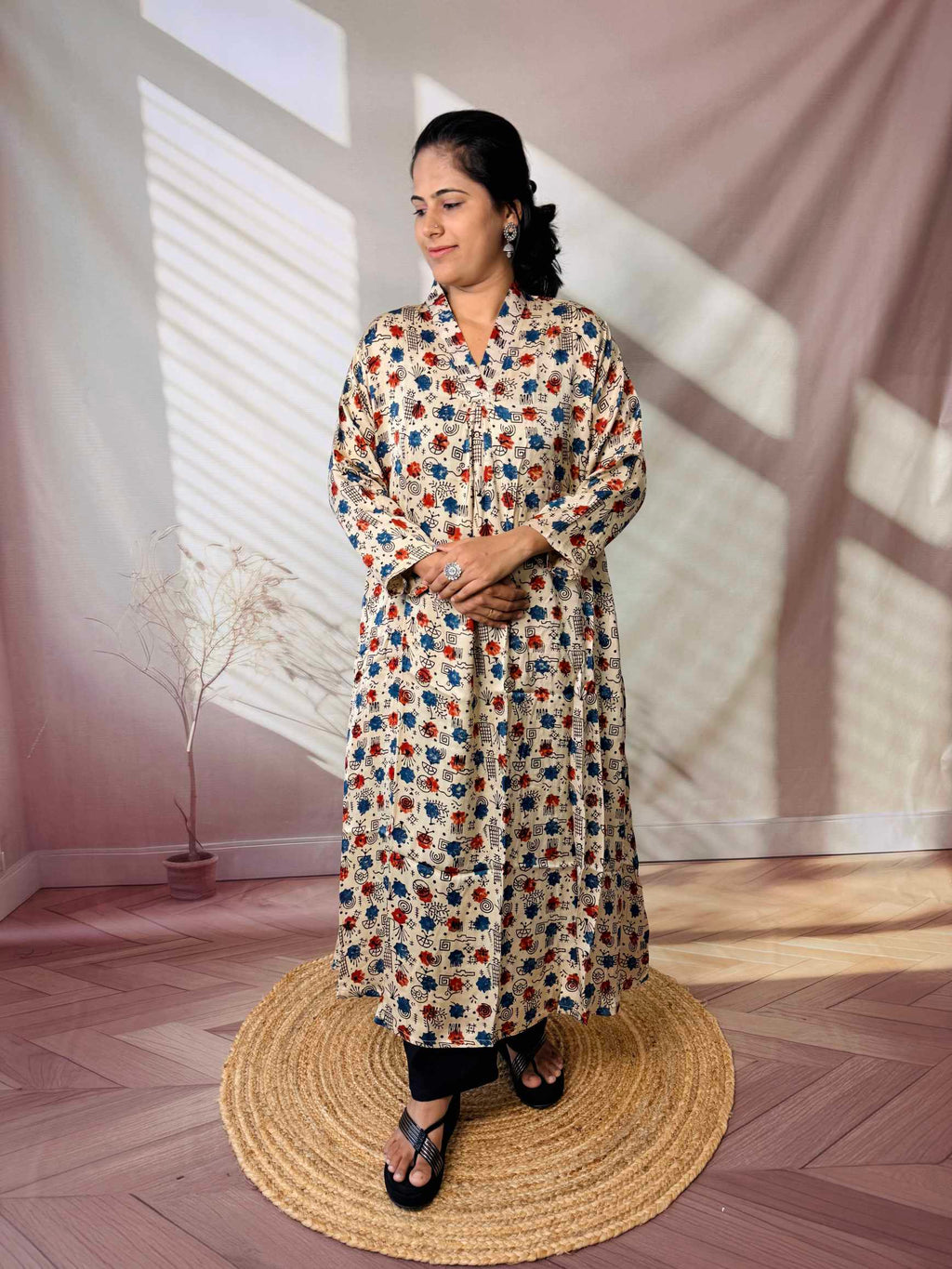 Keshvi Ajarakh Modal Silk One piece Kurti