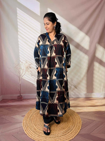 Keshvi Ajarakh Modal Silk One piece Kurti