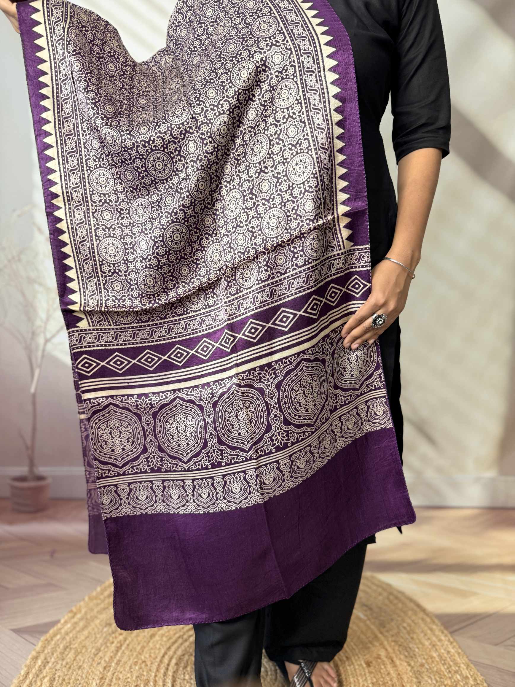 Ajarakh Mashru Discharge Stoles