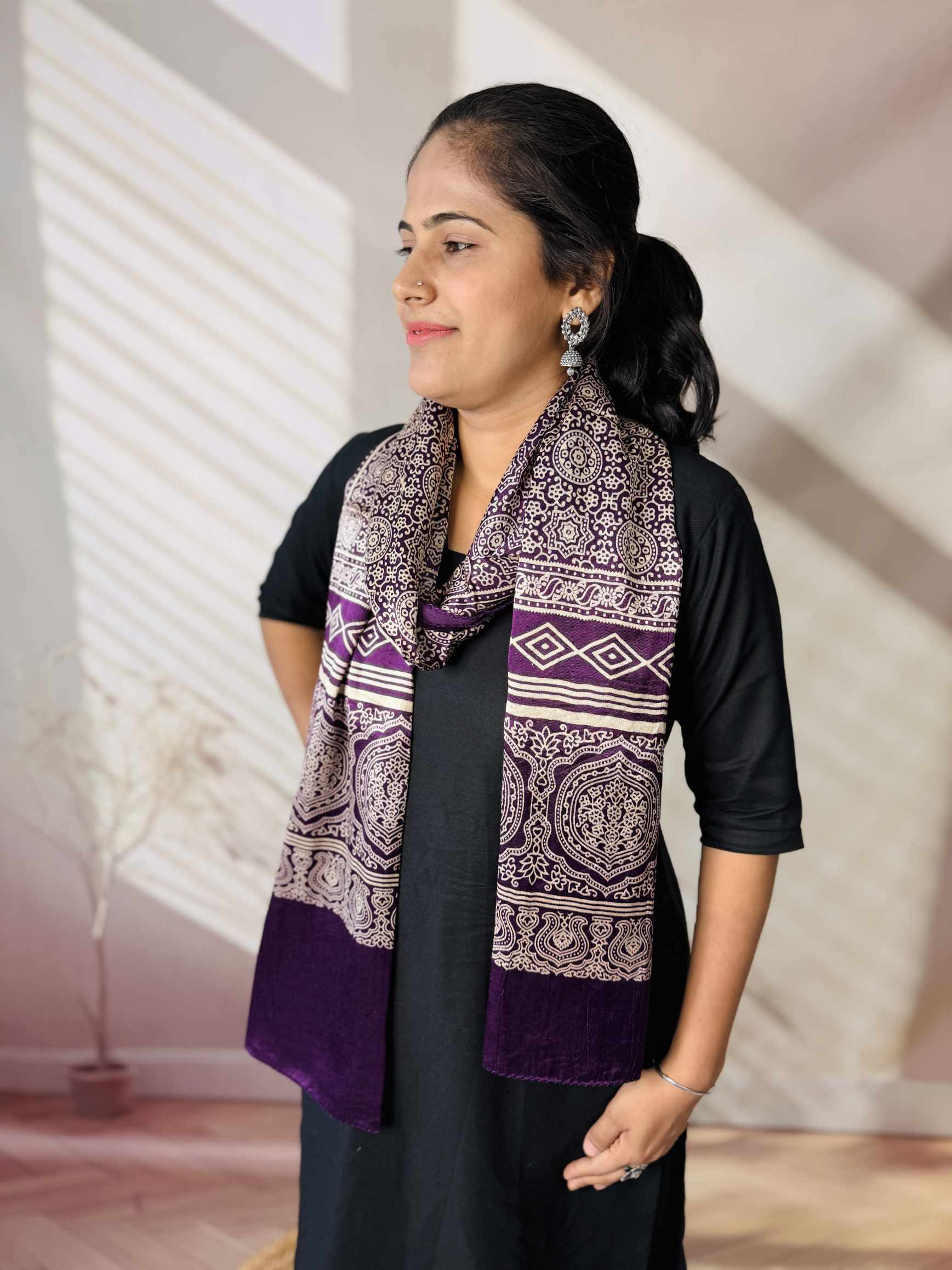 Ajarakh Mashru Discharge Stoles