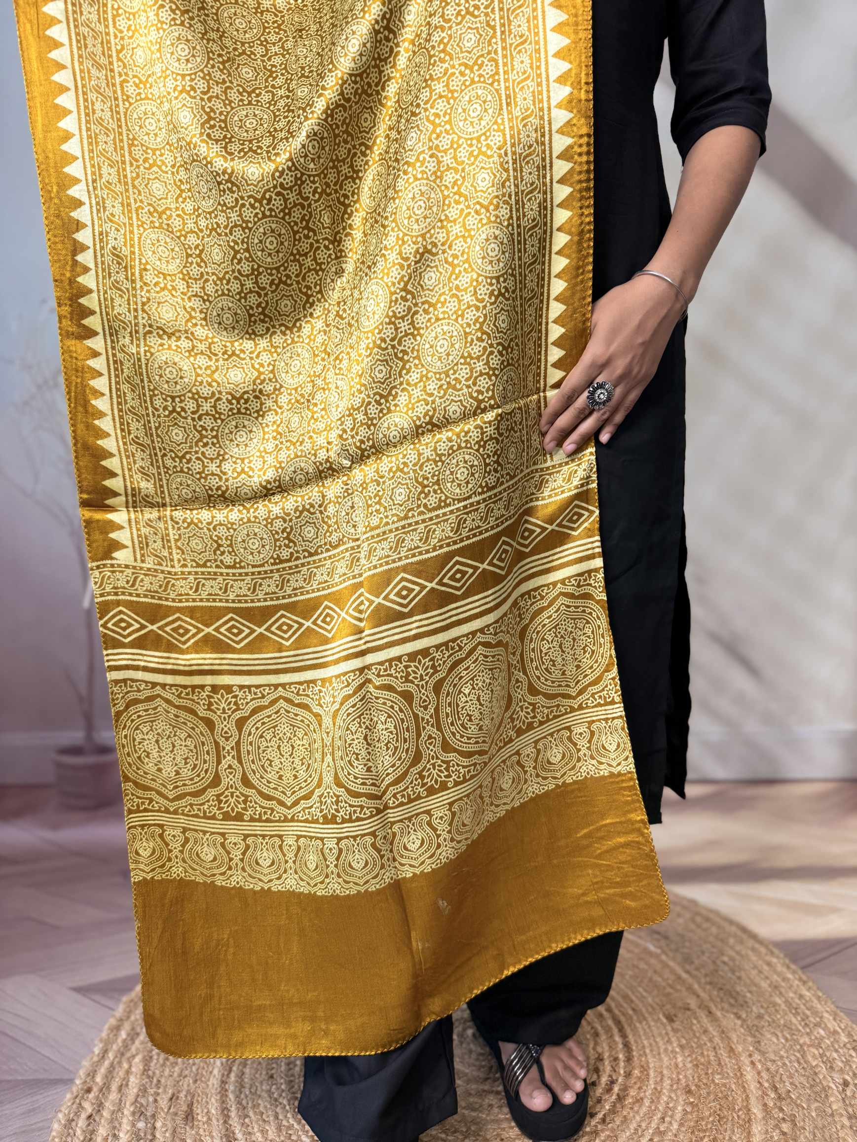 Ajarakh Mashru Discharge Stoles