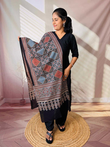 Ajrakh Print Pure Cotton Stole