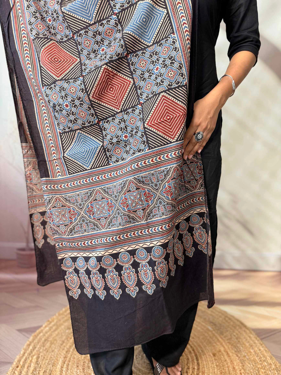 Ajrakh Print Pure Cotton Stole