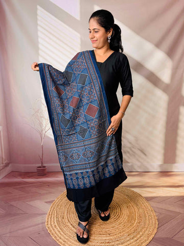 Ajrakh Print Pure Cotton Stole