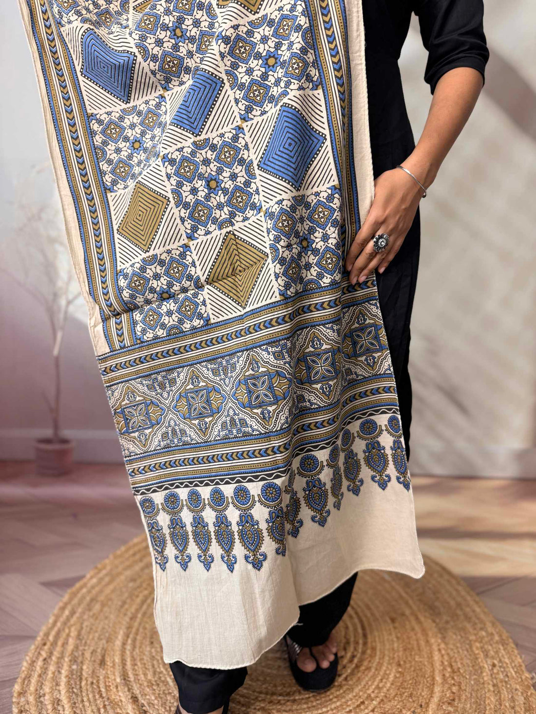 Ajrakh Print Pure Cotton Stole