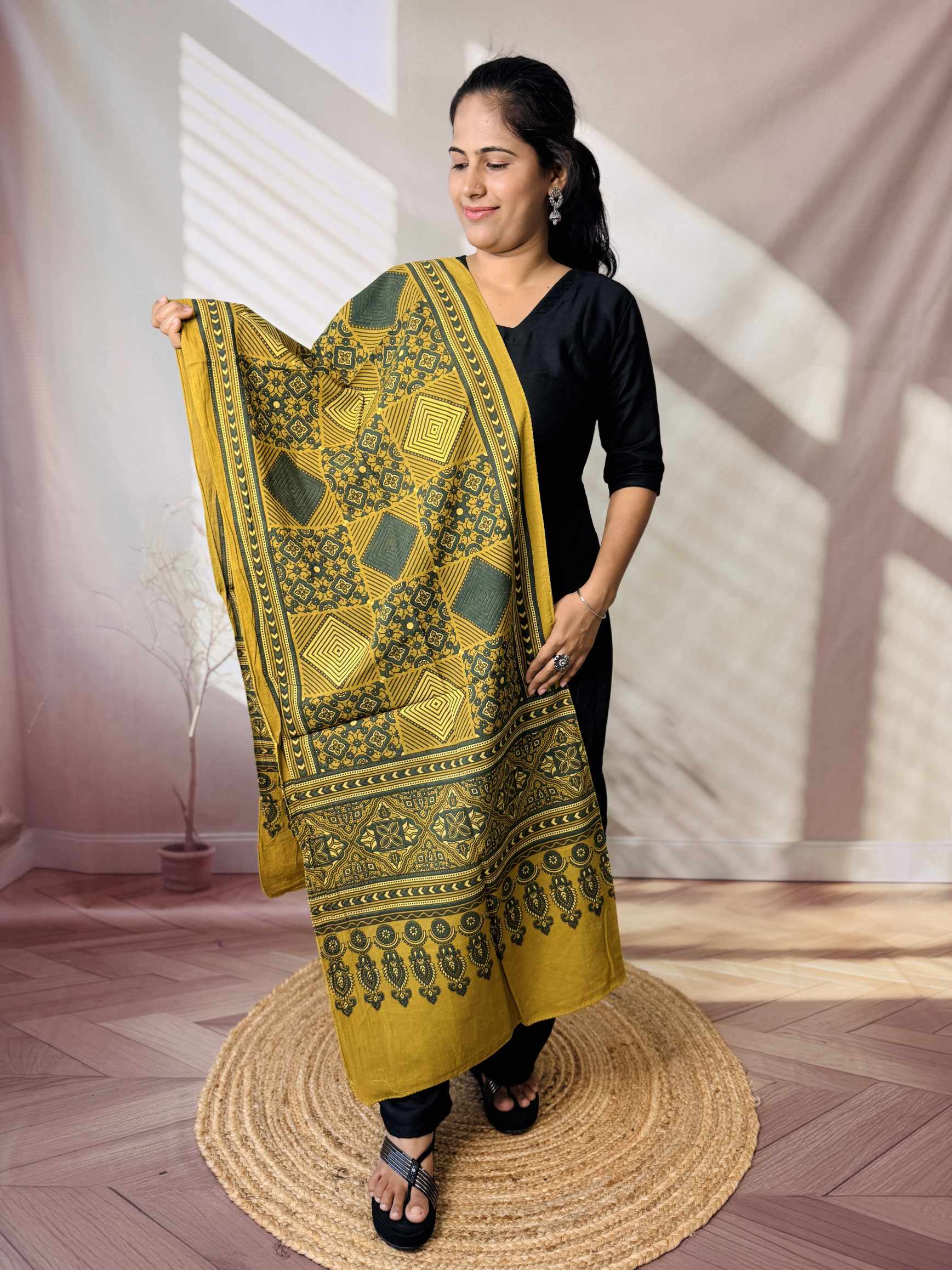 Ajrakh Print Pure Cotton Stole