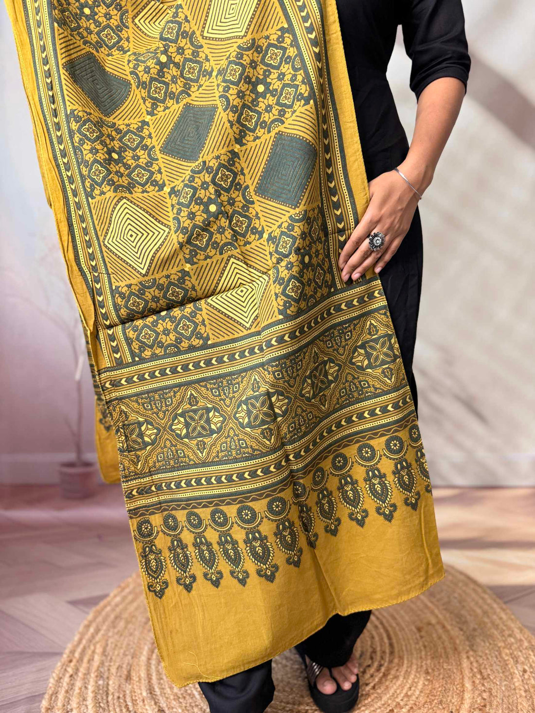 Ajrakh Print Pure Cotton Stole