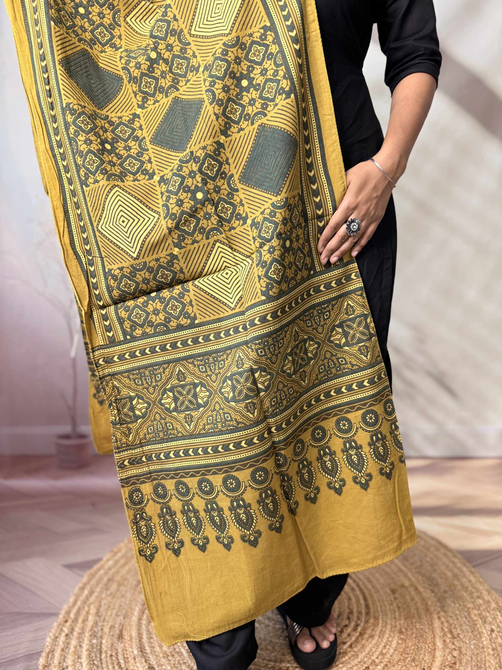 Ajrakh Print Pure Cotton Stole