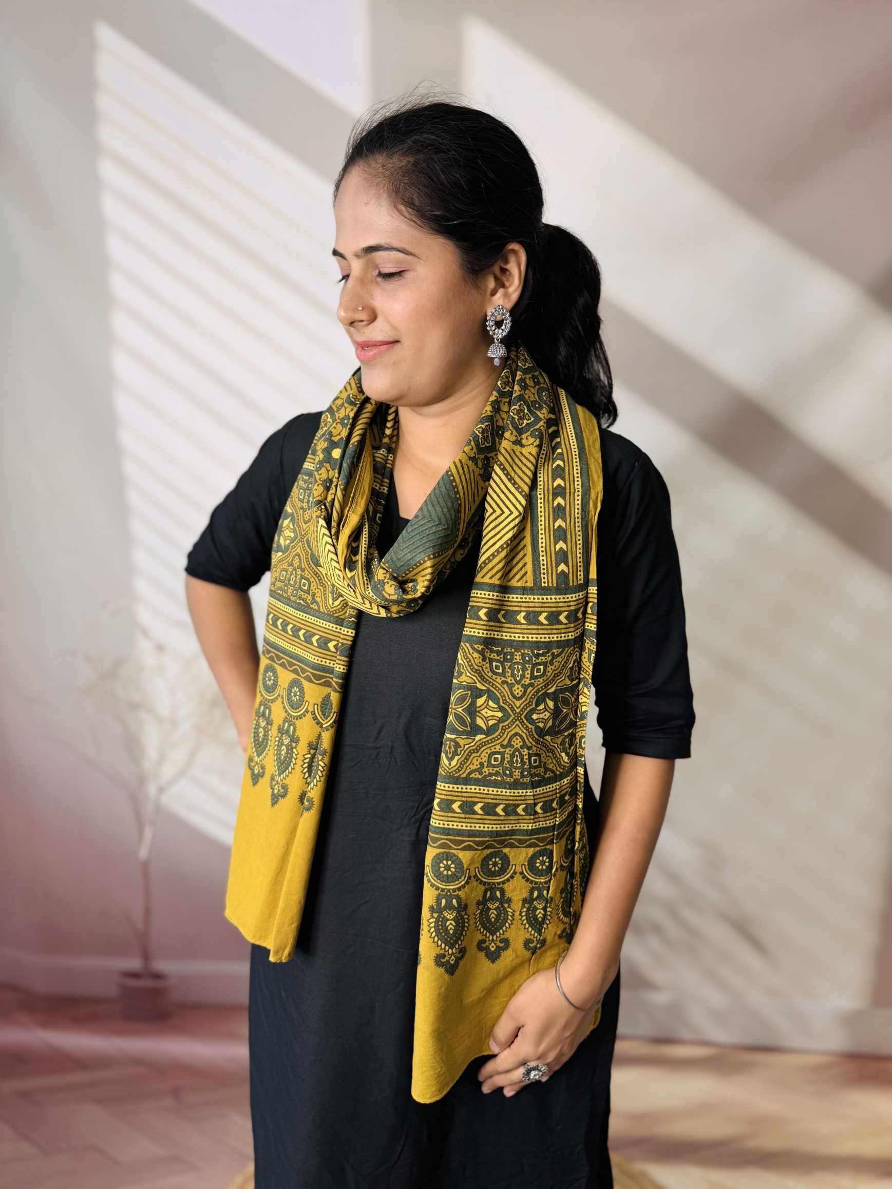 Ajrakh Print Pure Cotton Stole